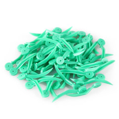 1000pcs Dental Plastic Wedges Wave Shape Diastema Wedge with End Circular Hole