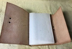 Hand Tooled, Leather Journal, Sugar Skull Blank Book, Art Sketch Pulp Paper