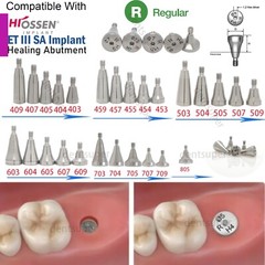 Dental Healing Abutment Cover Screw for ITI, Hiossen, Nobel, NC/RC, Regular/Mini