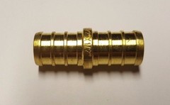 100 Pcs. 1/2″ Pex Coupling – Lead Free Brass Crimp Coupling 23-3-4=100