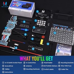 Multifunction 12 Gang Wireless Switch Panel RGB Circuit Relay Box Remote Control