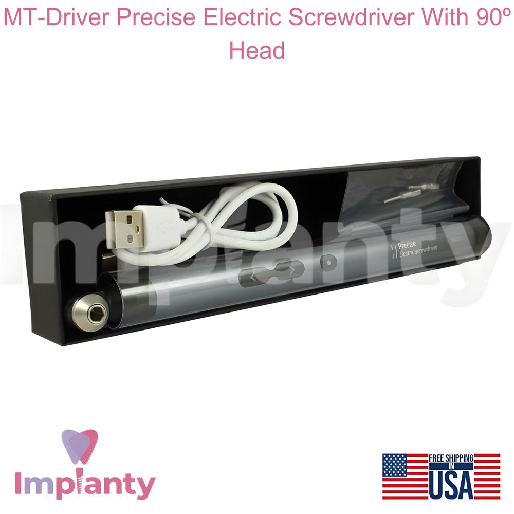 MT-Driver Precise Electric Dental Prosthetic Screwdriver 90º Head 1.25mm Hex