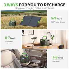 All-Round 330W 288.6Wh Portable Power Station Charger Generator Battery NEW