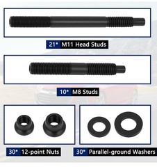 Cylinder Head Stud Bolt Kit 12-Point, Compatible with 2004-Newer LS1 LS3 5.3L 5.