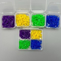 1000pc Dental Plastic Wedges XS/S/M/L Interdental Hole Matrix Contoured Assorted