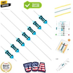 100pcs 1K 1000 Ω ohm Resistor 1/4W 0.25W Metal Film Fixed Resistor 0.01 ±1% T…
