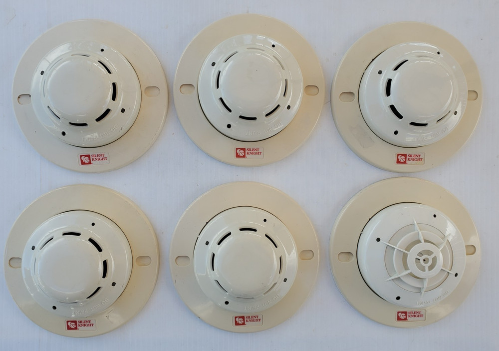 5 Silent Knight SD505-APS Smoke Detector & 1 SD505-AHS Heat with SD505-6AB Bases