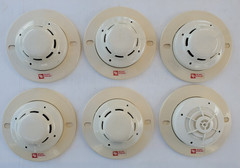 5 Silent Knight SD505-APS Smoke Detector & 1 SD505-AHS Heat with SD505-6AB Bases