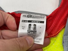 ML Kishigo Fire Department Neon Yellow Safety Vest Size 2XL-4XL
