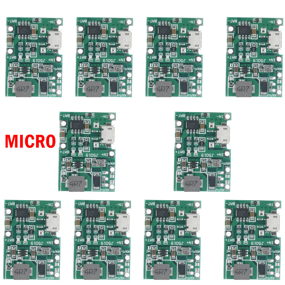 Micro USB/Type-C 3.7V to 9V 2A DC-DC Step Up Boost Module for 18650 Battery 10X
