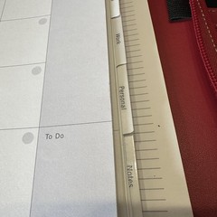 Franklin Covey Day One Red Agenda Planner Ring Retractable Handles w/Blank paper