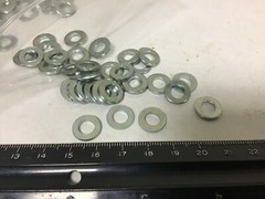 Qty (500) M6 Zinc Plated Steel Flat Washers, 6.4mm – ID X 12mm – OD