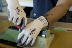 Ansell HyFlex 11-800 Nylon Glove, Gray Foam Nitrile Coating, Knit Wrist Cuff,…