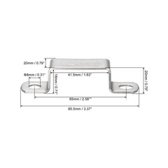 U Shaped Connector Bracket 18×41.5mm 304 Stainless Steel for Strut Channel 6pcs