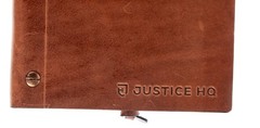 Borlino Italy Customized/Branded Journal for Justice HQ Leather 8.5x6in USED