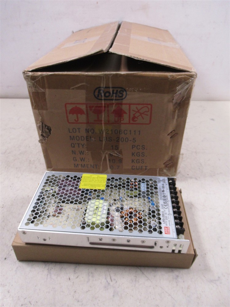 Mean Well LRS-200-5 Power Supply 200W 5V Case of 15 Units