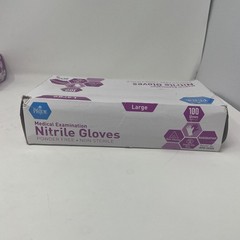 Medpride Medical Examination Nitrile Gloves-Large Box of 100 Gloves, Blue