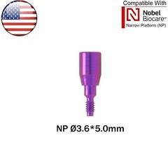 US Dental Nobel Healing Abutment Cap RP NP Compatible Nobel Active ∅3.6/5.0/6.0