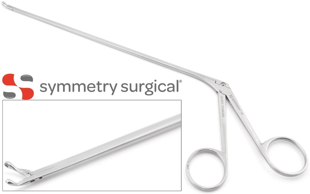 SYMMETRY 53-4007 Alligator Rhoton Forceps Micro Curved Left Cup Tip 2.0mm 5.75″