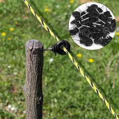 52 Pcs Electric Fence Kit Include 1640 ft Poly Wire 25 Black Fence Ring Insulato