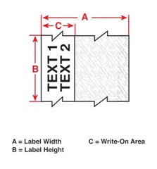Brady Self-Laminating Vinyl wrap around labels 1.5″ M21-1500-427 Free Shipping.