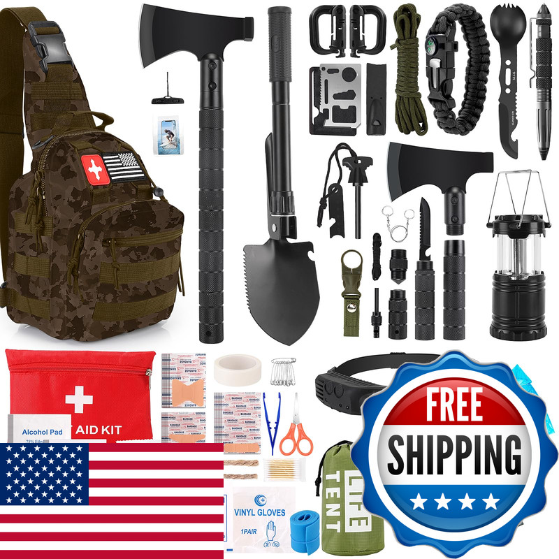 Xifoza Survival Kit 268 Pcs Emergency Survival Gear And Equipment Supplies