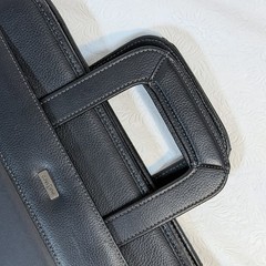 Franklin Covey Day One Monarch Black Vinyl Zip 3 Ring Briefcase Binder Handles
