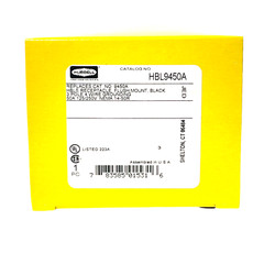 HBL9450A Hubbell Kellems Receptacle 3Pole 4-Wire Ground 50A 125/250V Flush Black