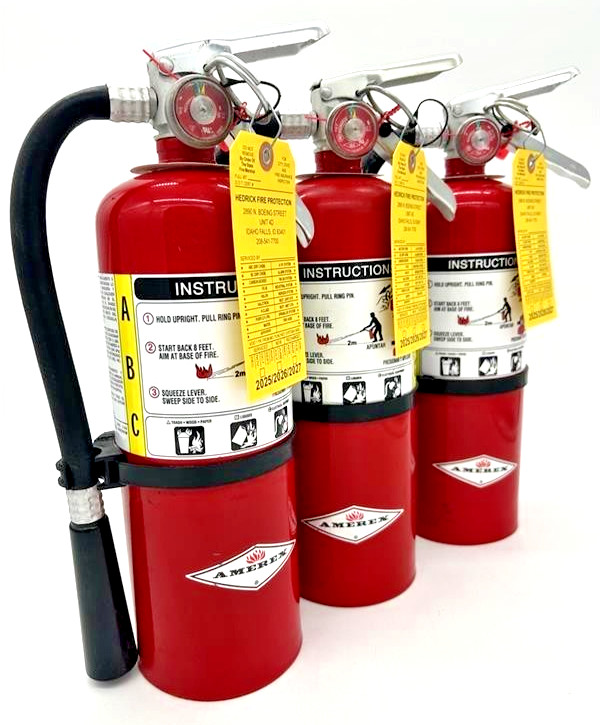 5LB ABC FIRE EXTINGUISHERS (Refurbished) Set of 3