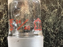 Kontes 19/22 female to 24/40 male ground glass adapter for chemistry distilling