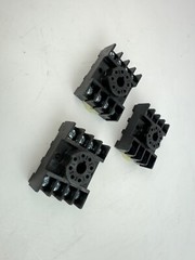 x(3) Custom Connector OT08 8 PINS Din Relay Socket, 10A, 600 VAC,