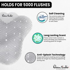 3 pcs Clear Urinal Mats Odor Freshener for Mens Bathroom Urinal Mats Deodorizer