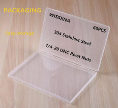 60Pcs 1/4-20 UNC Stainless Steel Rivet Nuts for Automotive and Furniture