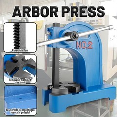 Arbor Press 2 Ton Lever Bench Mountable Bearings Cast Iron Manual Desktop Blue