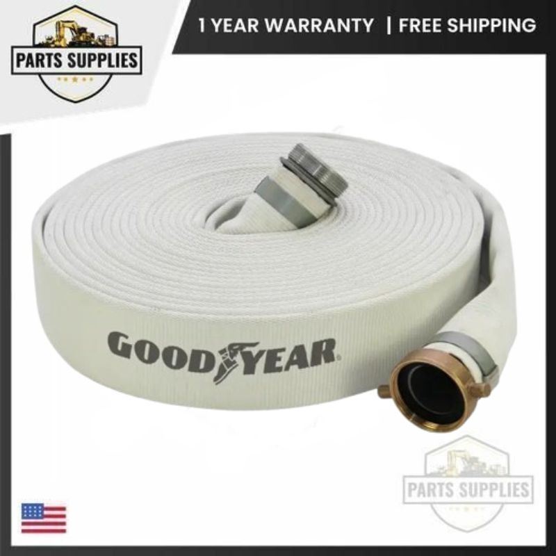 Goodyear 2″ ID x 50 Ft Heavy Duty Mill Discharge Hose Assembly 75 PSI