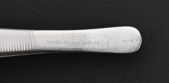 Novosurgical 0621-12 Adson Thumb Forceps, 1×2 Teeth, Straight, 4.75″