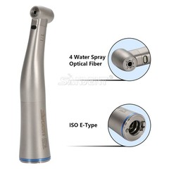 Dental 1:1 Fiber Optic LED Contra Angle Handpiece 4 Spray Push Button for NSK po