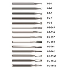 10pcs/pk Dental Carbide Burs for High Speed Handpiece Pear Bur 19mm FG Shank