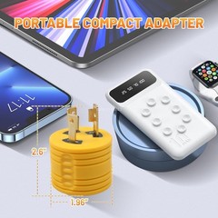 RV Power Adapter NEMA L5-30P to TT-30R Twist Lock Generator Plug Male to Female
