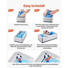 Shoe Cover Dispenser Fits Up to US 11 with 100 Disposable Plastic Covers