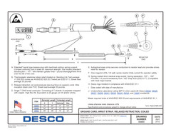 Desco 09480 – CORD ESD ECONO 6’COILED 4MM SNAP