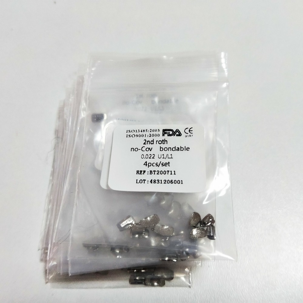 100 Sets 400Pcs Dental Buccal Tube 2nd Roth 0.022 Bondable No-cov U1/L1 4pcs/set