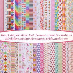 WEGAZ Washi Tape Set, 40 Rolls of 1.5cm Wide Decorative Craft Tape for