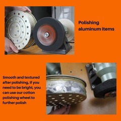 AmaCupid Nylon Fiber Brushed Buffing Wheels 6 Inch 5P Hardness. for Dark Grey