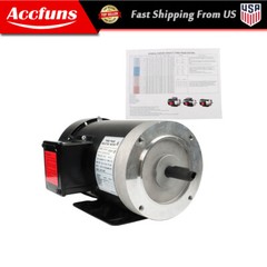 3 Phase 56C Frame 1800 RPM TEFC 230 / 460 Volt 2 HP General Electric Motor New