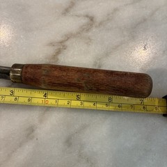 Vintage 7-1/4″ Machinists Triangular Hollow Scraper In USED Condition SEE PICS