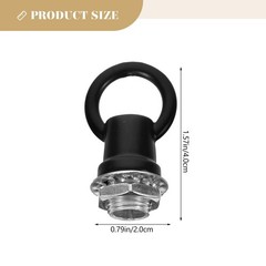 4 Set Black Light Fixture Hooks Ring Nuts Lifting Ring Nuts Eye Lamp M10 Thre…