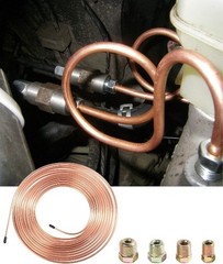 25 Ft. 3/16 Copper Nickel Brake Line, Rustproof Brake Line Tubing Color: Gold