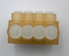 PANDUIT PCSB4-4-6Y MULTI-TAP CLEAR INSULATED ALUMINUM CONNECTOR BLOCK BOX OF 6PC