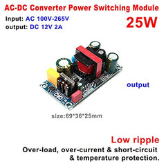 1Pcs AC-DC 110V 120V 220V 230V to 5V 12V 24V 2A Converter Board Module Power Sup